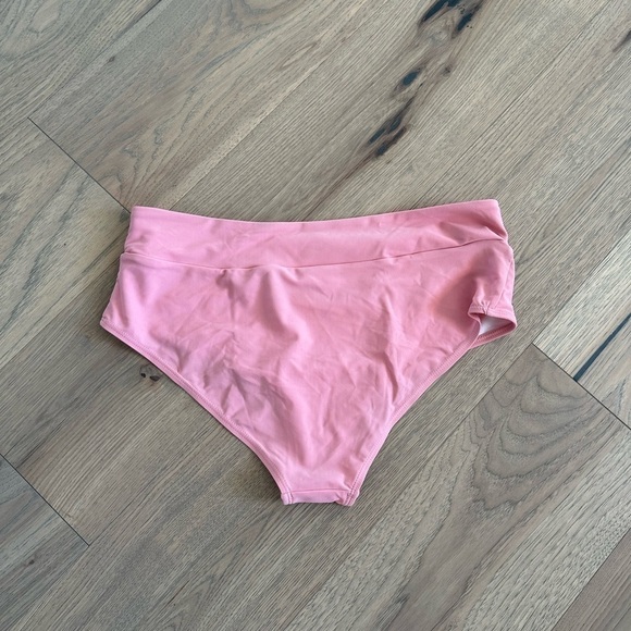 Unbranded Womens Blush Pink High Waist Brief Bikini Swimsuit Bottoms NWOT Sz XL - Picture 2 of 6
